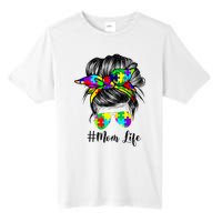 Autism Mom Life Messy Bun Sunglasses Bandana Mother’s Day Tall Fusion ChromaSoft Performance T-Shirt