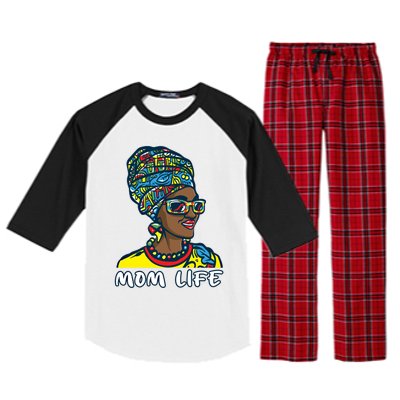 Autism Mom Life Bandana Mother’s Day Afro American Black Mom Gift Raglan Sleeve Pajama Set