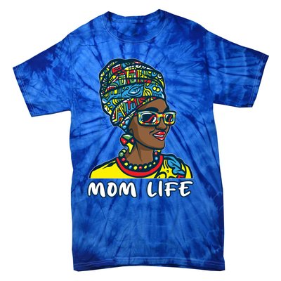 Autism Mom Life Bandana Mother’s Day Afro American Black Mom Gift Tie-Dye T-Shirt