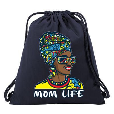 Autism Mom Life Bandana Mother’s Day Afro American Black Mom Gift Drawstring Bag