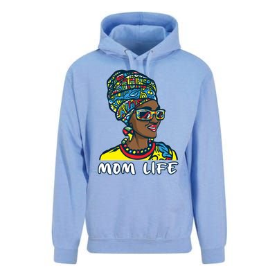 Autism Mom Life Bandana Mother’s Day Afro American Black Mom Gift Unisex Surf Hoodie