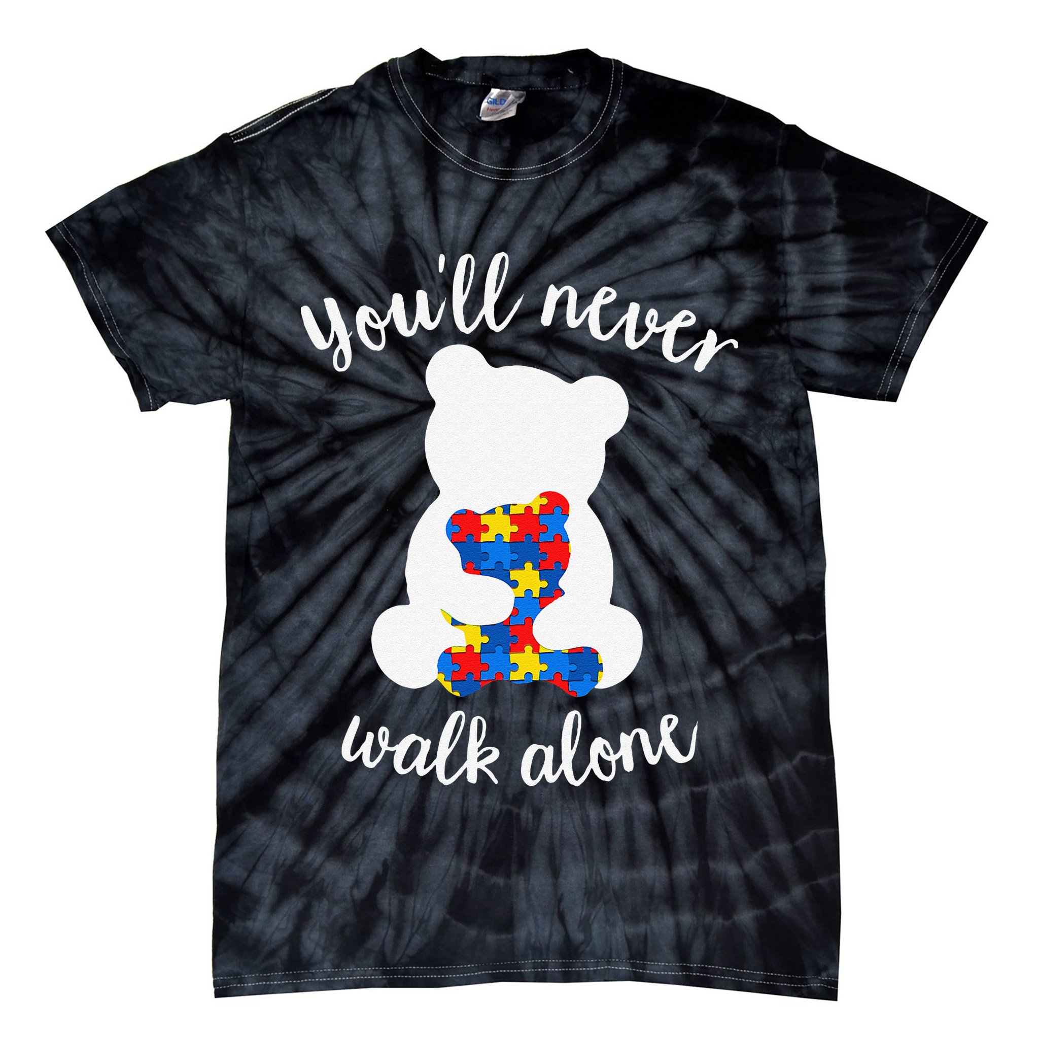 Autism Mom Love Women Autism Awareness Mom Cute Gift Tie-Dye T-Shirt