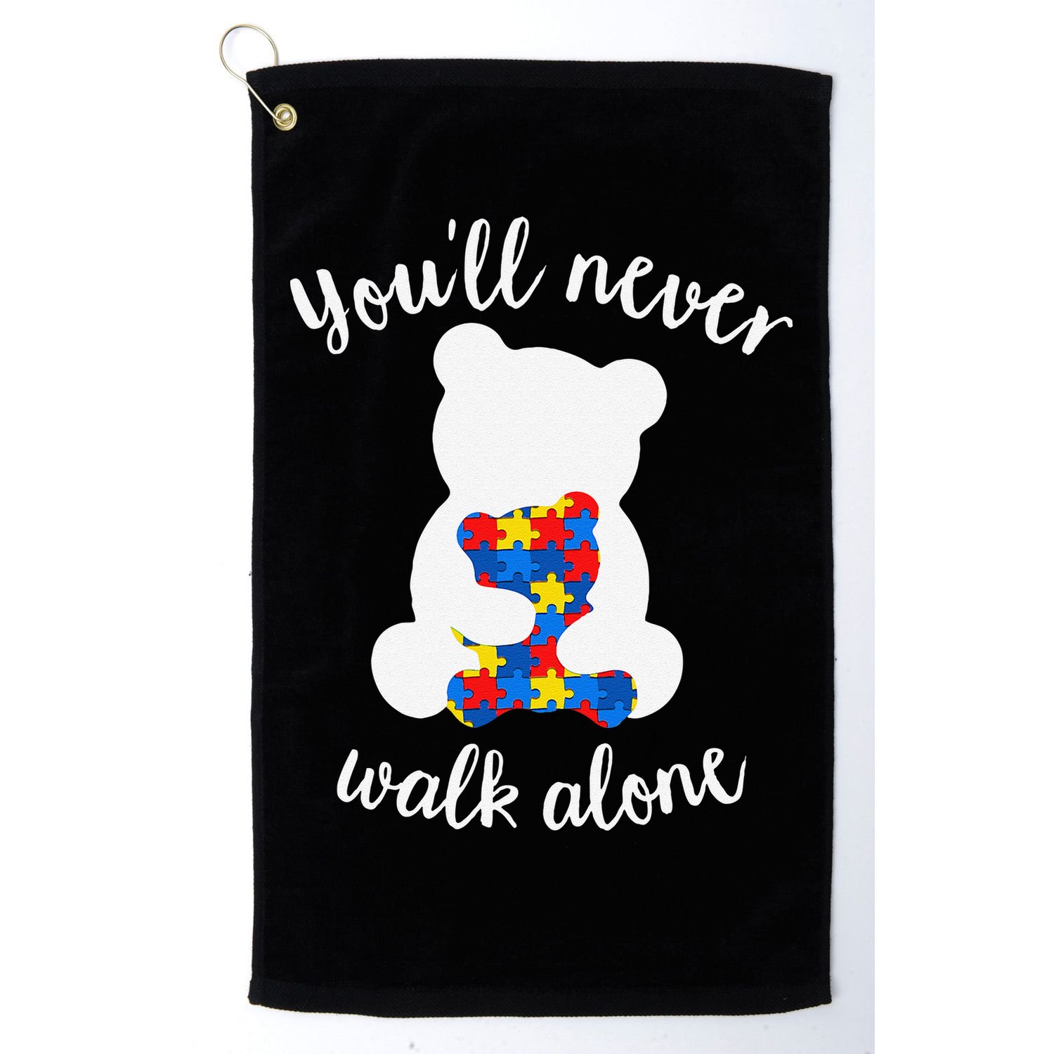 Autism Mom Love Women Autism Awareness Mom Cute Gift Golf Towel