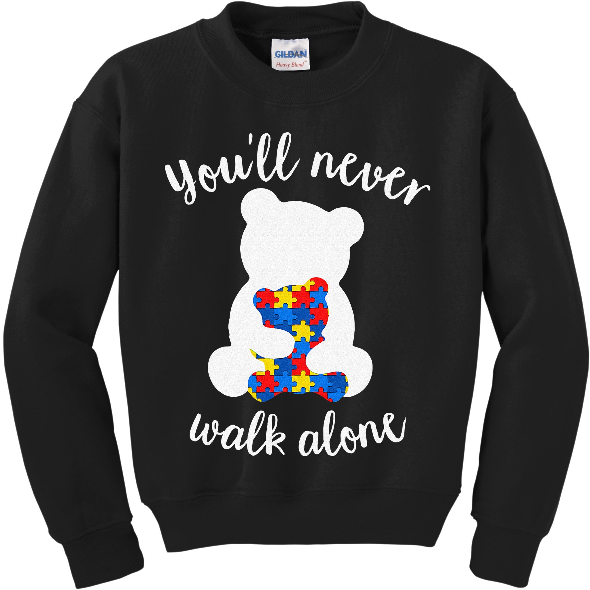 Autism Mom Love Women Autism Awareness Mom Cute Gift Kids Sweatshirt