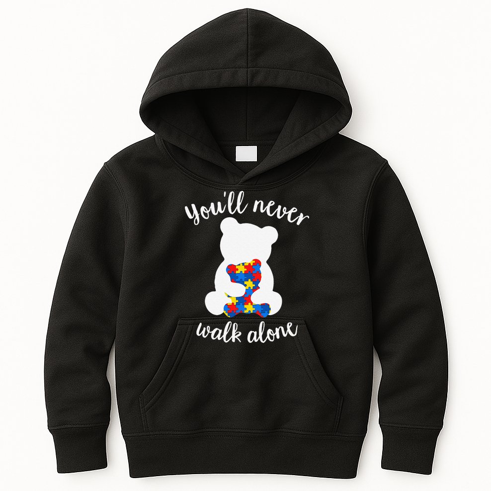 Autism Mom Love Women Autism Awareness Mom Cute Gift Kids Hoodie