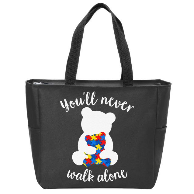 Autism Mom Love Women Autism Awareness Mom Cute Gift Zip Tote Bag