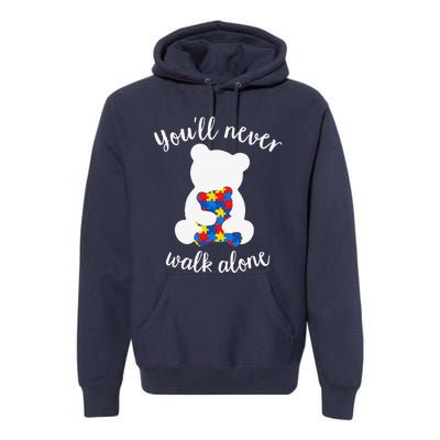 Autism Mom Love Women Autism Awareness Mom Cute Gift Premium Hoodie