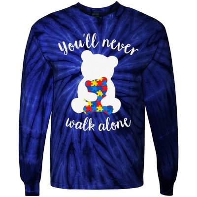 Autism Mom Love Women Autism Awareness Mom Cute Gift Tie-Dye Long Sleeve Shirt