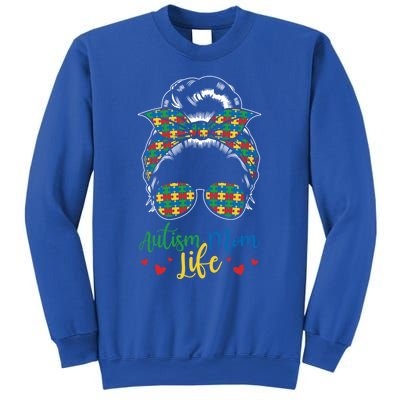 Autism Mom Life Be Kind Autism Awareness Funny Gift Sweatshirt