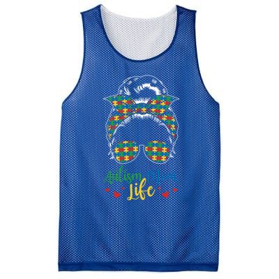 Autism Mom Life Be Kind Autism Awareness Funny Gift Mesh Reversible Basketball Jersey Tank