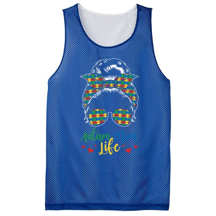 Autism Mom Life Be Kind Autism Awareness Funny Gift Mesh Reversible Basketball Jersey Tank