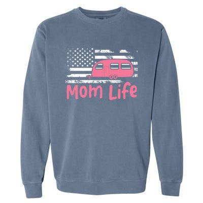 American Mom Life Gift Garment-Dyed Sweatshirt