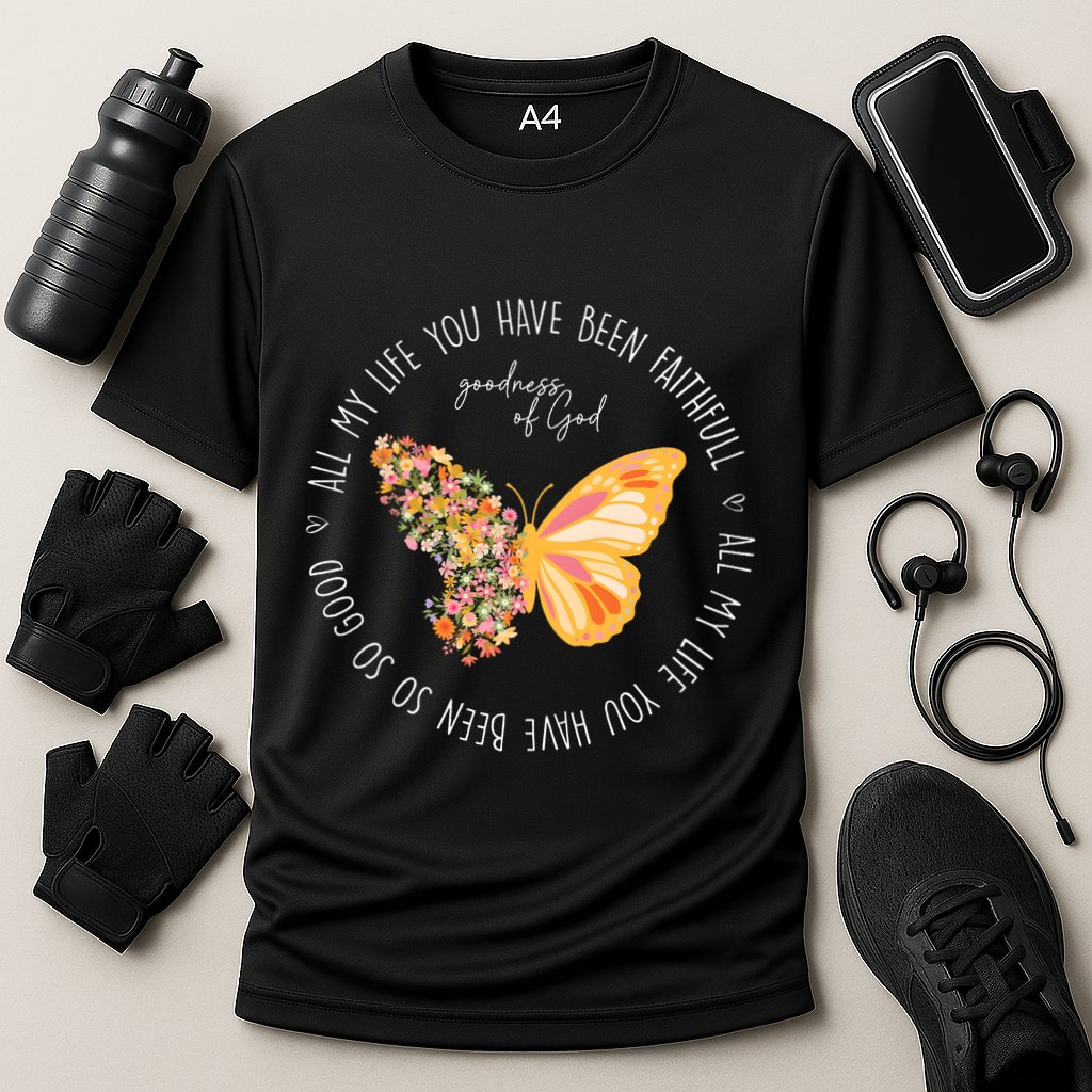 All My Life You Have Been Faithfull Goodness Of God Butterfly Cooling Performance Crew T-Shirt