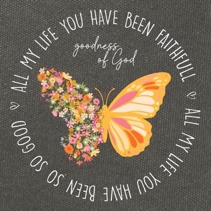 All My Life You Have Been Faithfull Goodness Of God Butterfly Cotton Canvas Backpack