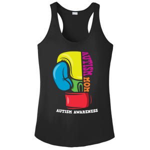 Autism Mom Life Boxing Glove Strong Mom Autism Awareness Cute Gift Ladies PosiCharge Competitor Racerback Tank