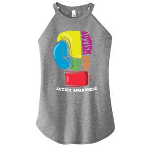 Autism Mom Life Boxing Glove Strong Mom Autism Awareness Cute Gift Women's Perfect Tri Rocker Tank