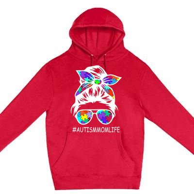 Autism Mom Life Autism Awareness Awesome Support Funny Gift Premium Pullover Hoodie