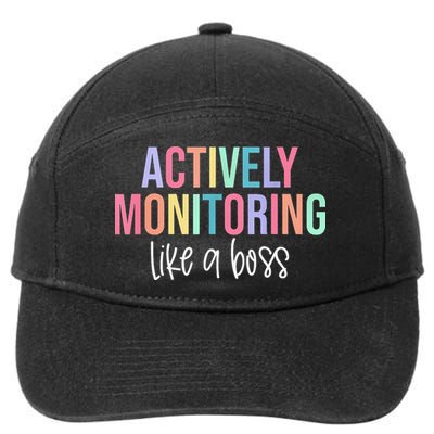 Actively Monitoring Like A Boss State Testing Teacher 7-Panel Snapback Hat