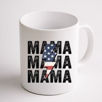 American Mama Lightning Bolt Mom Patriotic 4th Of July Coffee Mug