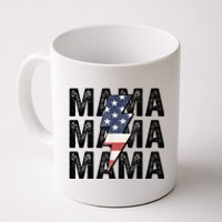 American Mama Lightning Bolt Mom Patriotic 4th Of July Coffee Mug