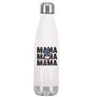 American Mama Lightning Bolt Mom Patriotic 4th Of July Stainless Steel Insulated Water Bottle