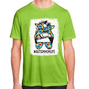 Autism Mom Life Messy Bun Sunglasses Bandana Mothers Day Gift Adult ChromaSoft Performance T-Shirt