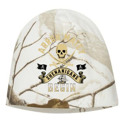 Arrgh Matey Let The Shenanigans Begin Pirate Kati - Camo Knit Beanie