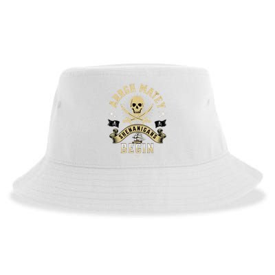 Arrgh Matey Let The Shenanigans Begin Pirate Sustainable Bucket Hat