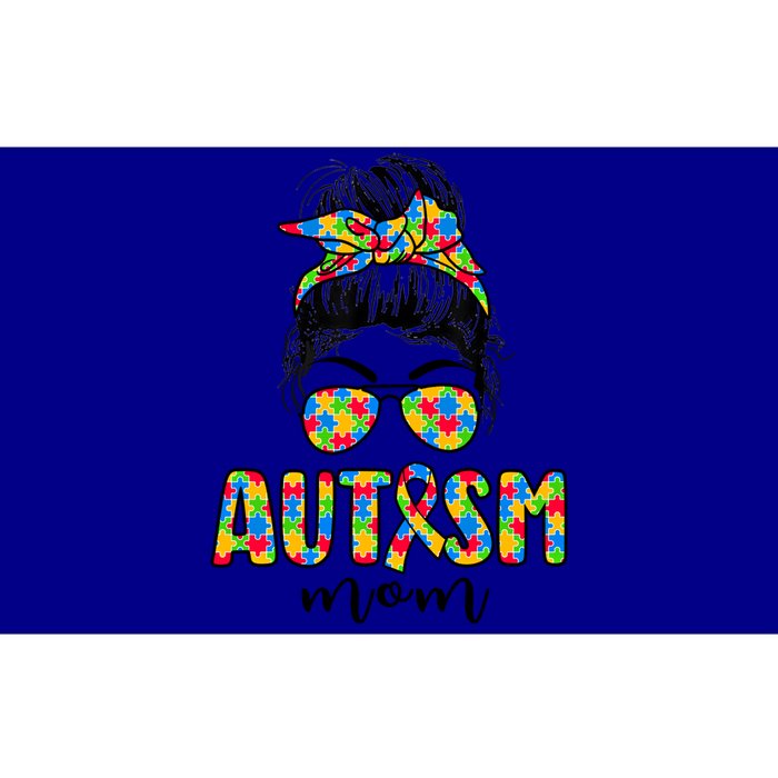 Autism Mom Life Messy Bun Sunglasses Bandana Mother's Day Gift Bumper Sticker