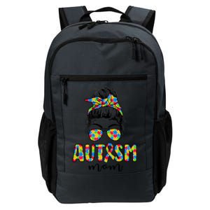 Autism Mom Life Messy Bun Sunglasses Bandana Mother's Day Gift Daily Commute Backpack