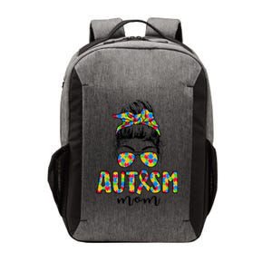 Autism Mom Life Messy Bun Sunglasses Bandana Mother's Day Gift Vector Backpack