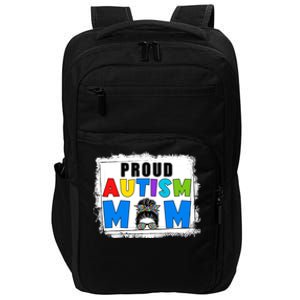 Autism Mom Life Messy Bun Sunglasses Bandana Mother’s Day Gift Impact Tech Backpack