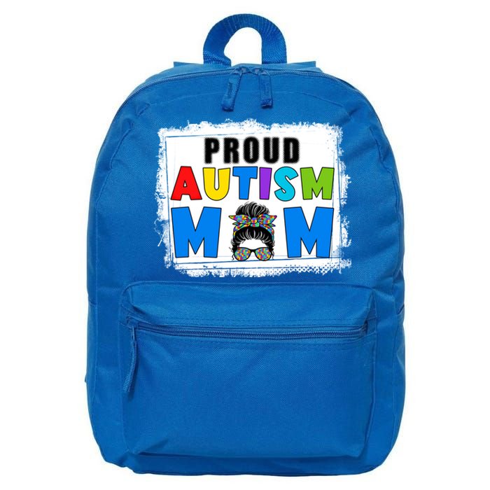 Autism Mom Life Messy Bun Sunglasses Bandana Mother’s Day Gift 16 in Basic Backpack