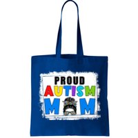 Autism Mom Life Messy Bun Sunglasses Bandana Mother’s Day Gift Tote Bag