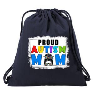 Autism Mom Life Messy Bun Sunglasses Bandana Mother’s Day Gift Drawstring Bag