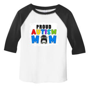 Autism Mom Life Messy Bun Sunglasses Bandana Mother’s Day Gift Toddler Fine Jersey T-Shirt