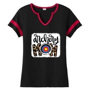 Archery Mom Leopard Shirts Archery Mama Ladies Halftime Notch Neck Tee