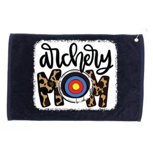 Archery Mom Leopard Shirts Archery Mama Grommeted Golf Towel