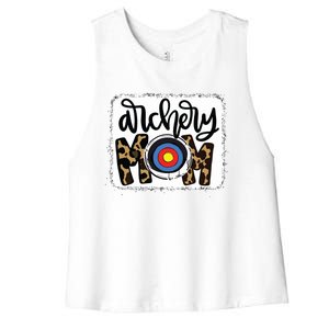 Archery Mom Leopard Shirts Archery Mama Women's Racerback Cropped Tank