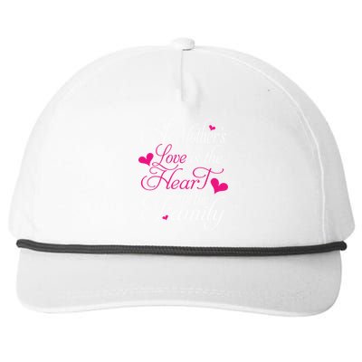 A Mother's Love Is The Heart Of The Family Happy Mom Day Gift Snapback Five-Panel Rope Hat