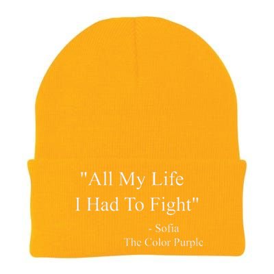 All My Life I Had To Fight Sofia Black Movies Popular Quotes Knit Cap Winter Beanie