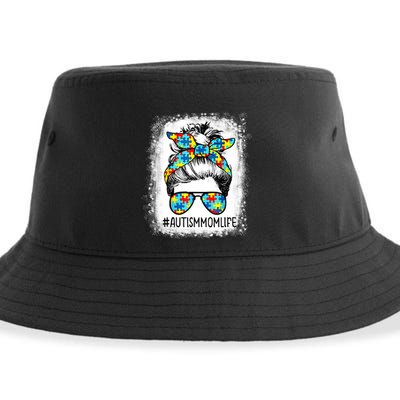 Autism Mom Life Messy Bun Sunglasses Bandana Mother’s Day Gift Sustainable Bucket Hat