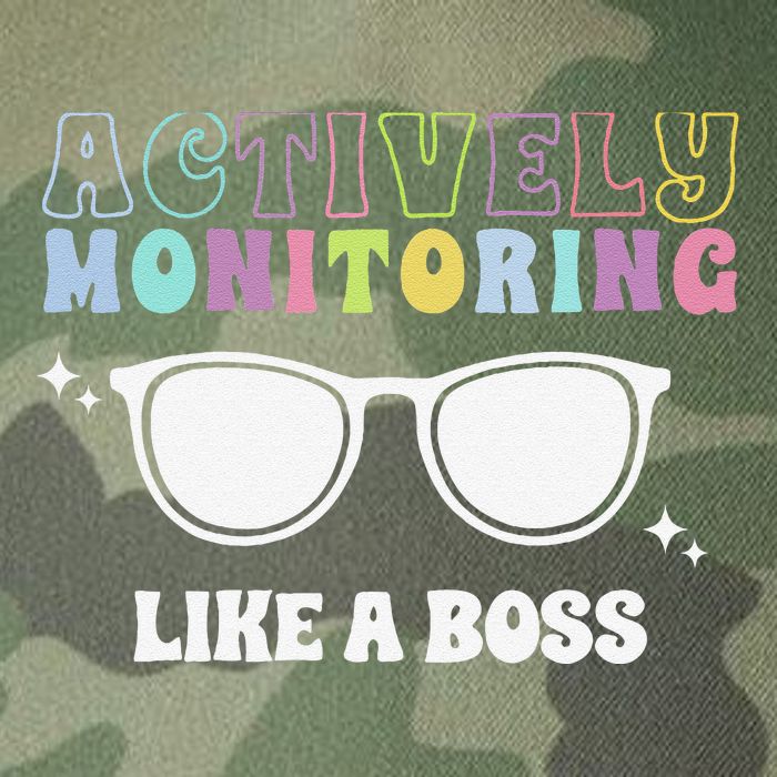 Actively Monitoring Like A Boss Testing Day Funny Teacher Legacy Tie Dye Trucker Hat