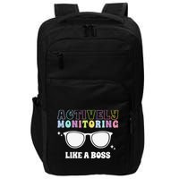 Actively Monitoring Like A Boss Testing Day Funny Teacher Impact Tech Backpack