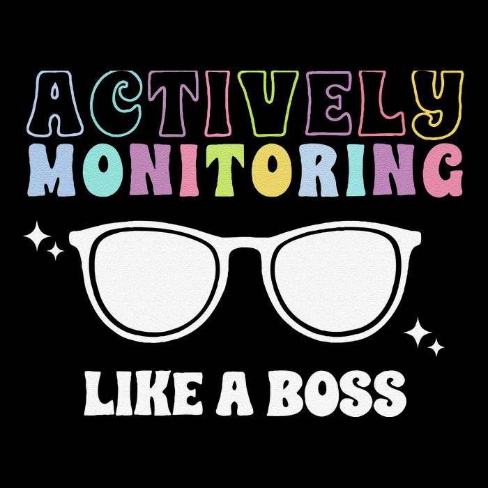 Actively Monitoring Like A Boss Testing Day Funny Teacher Impact Tech Backpack