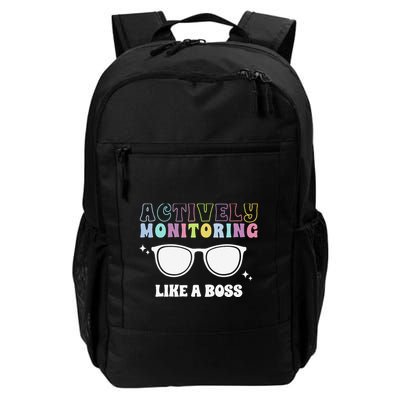 Actively Monitoring Like A Boss Testing Day Funny Teacher Backpack