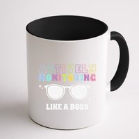 Actively Monitoring Like A Boss Testing Day Funny Teacher Mug