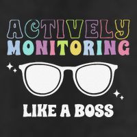 Actively Monitoring Like A Boss Testing Day Funny Teacher Trucker Hat