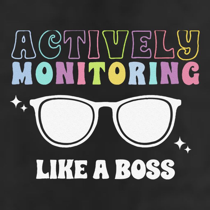 Actively Monitoring Like A Boss Testing Day Funny Teacher Trucker Hat