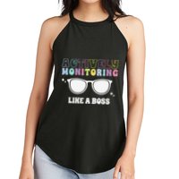 Actively Monitoring Like A Boss Testing Day Funny Teacher Women's Perfect Tri Rocker Tank